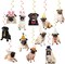 24 Pcs Pug Dog Hanging Decorations Pug Hanging Swirls Ceiling Swirls Pug Birthday Party Supplies for Pug Party Decorations